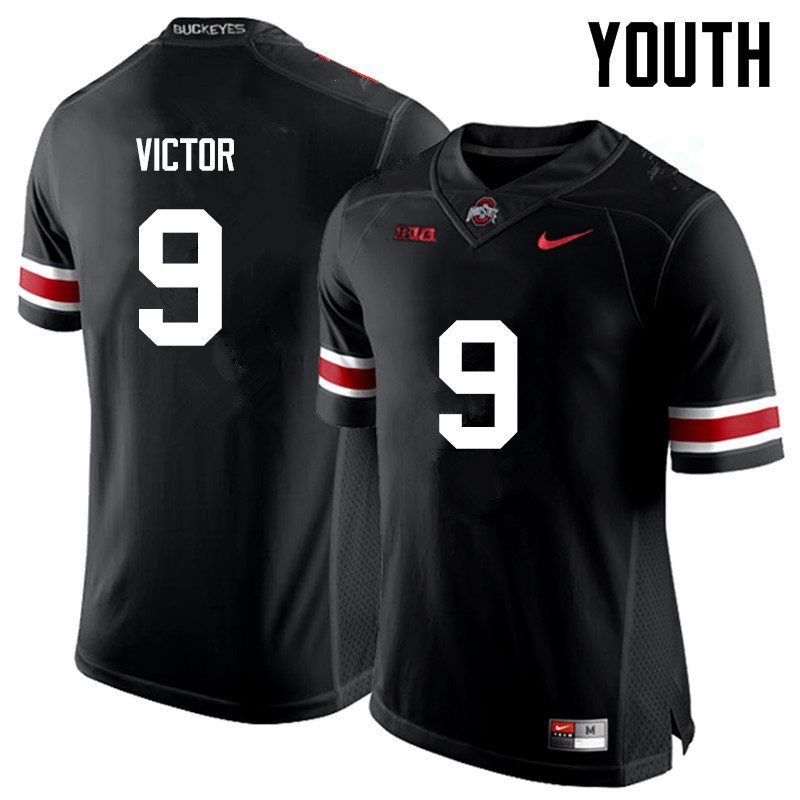 Youth Ohio State Buckeyes #9 Binjimen Victor College Football Jerseys Game-Black